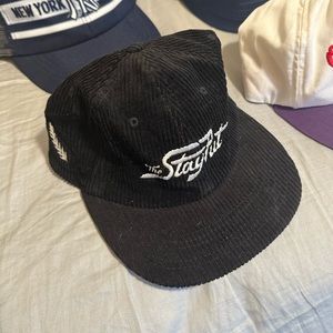 Black corduroy hat vintage style